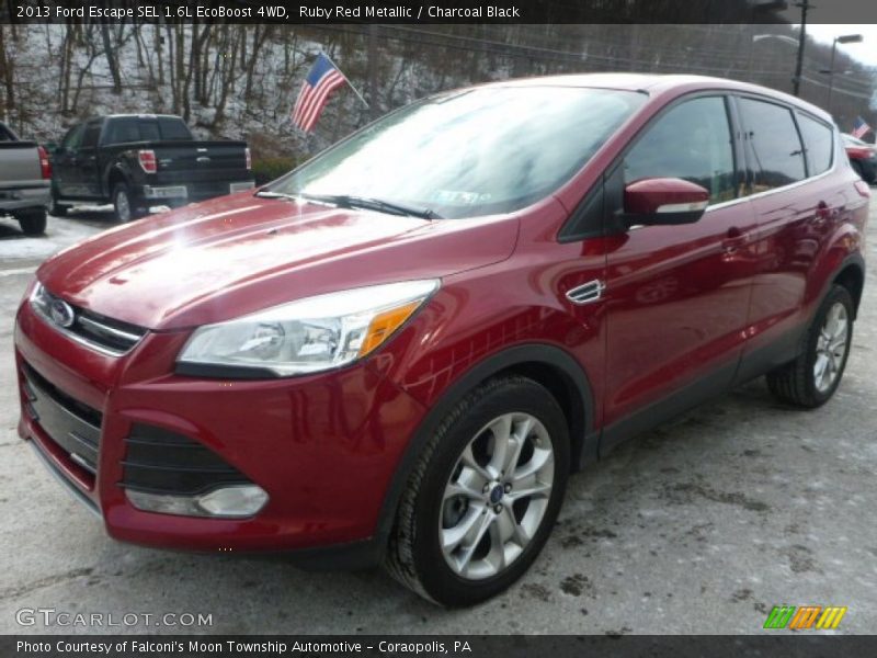 Ruby Red Metallic / Charcoal Black 2013 Ford Escape SEL 1.6L EcoBoost 4WD