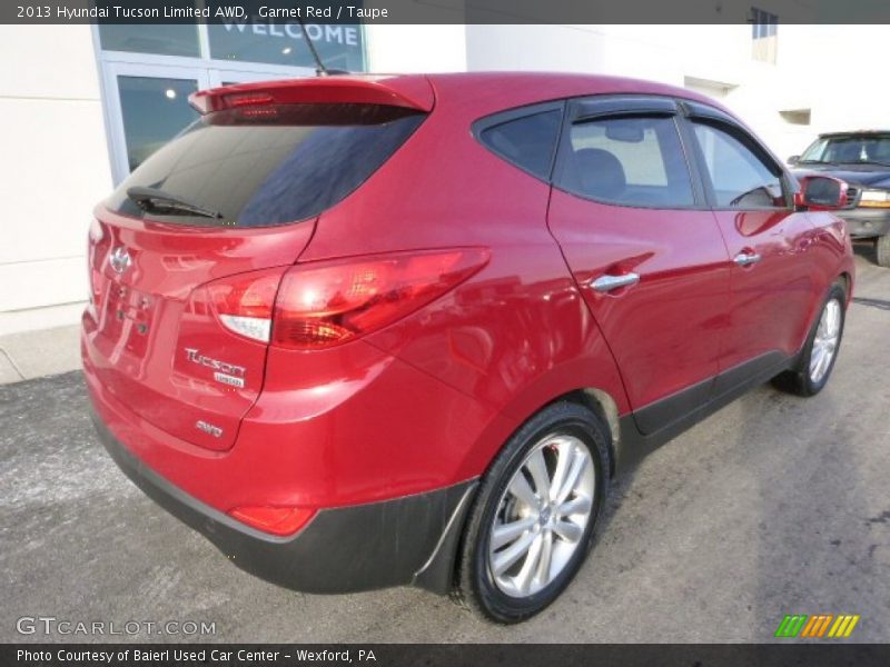 Garnet Red / Taupe 2013 Hyundai Tucson Limited AWD