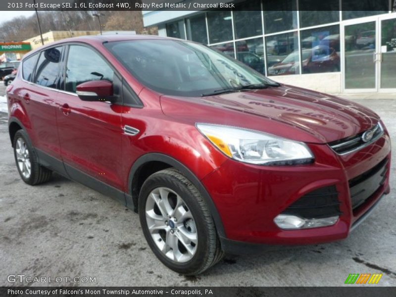 Ruby Red Metallic / Charcoal Black 2013 Ford Escape SEL 1.6L EcoBoost 4WD
