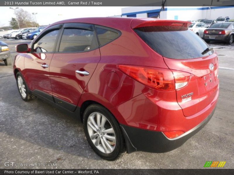 Garnet Red / Taupe 2013 Hyundai Tucson Limited AWD