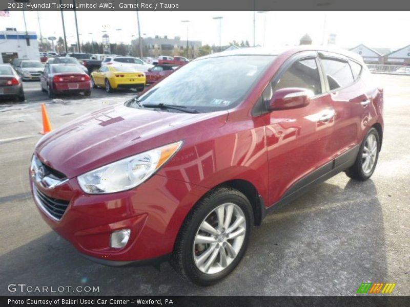 Garnet Red / Taupe 2013 Hyundai Tucson Limited AWD