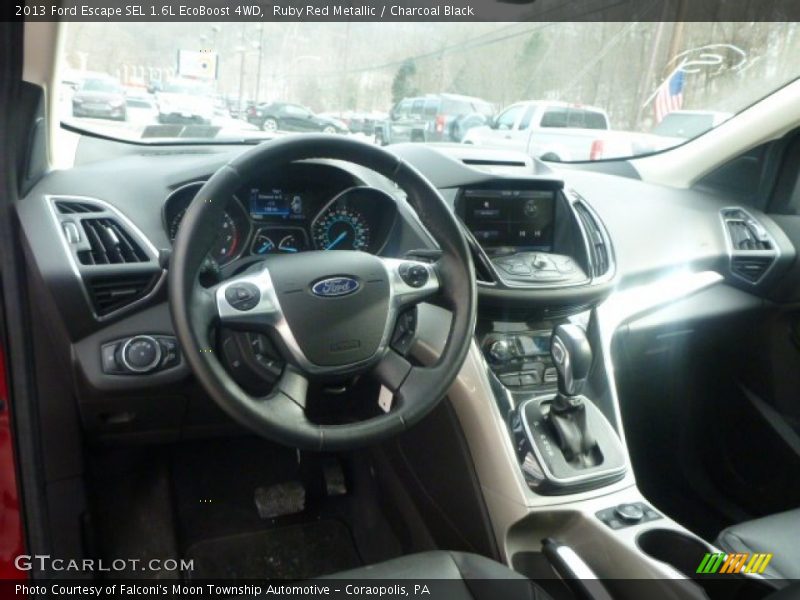Ruby Red Metallic / Charcoal Black 2013 Ford Escape SEL 1.6L EcoBoost 4WD