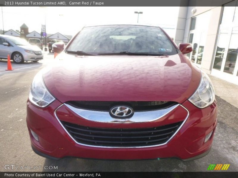 Garnet Red / Taupe 2013 Hyundai Tucson Limited AWD