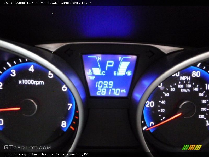 Garnet Red / Taupe 2013 Hyundai Tucson Limited AWD