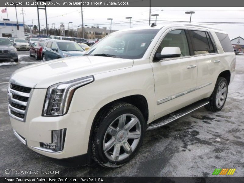 White Diamond Tricoat / Shale/Cocoa 2015 Cadillac Escalade Luxury