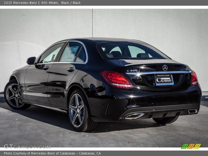 Black / Black 2015 Mercedes-Benz C 400 4Matic