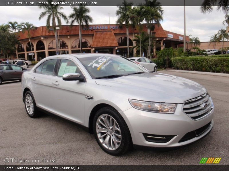 Ingot Silver / Charcoal Black 2014 Ford Taurus Limited