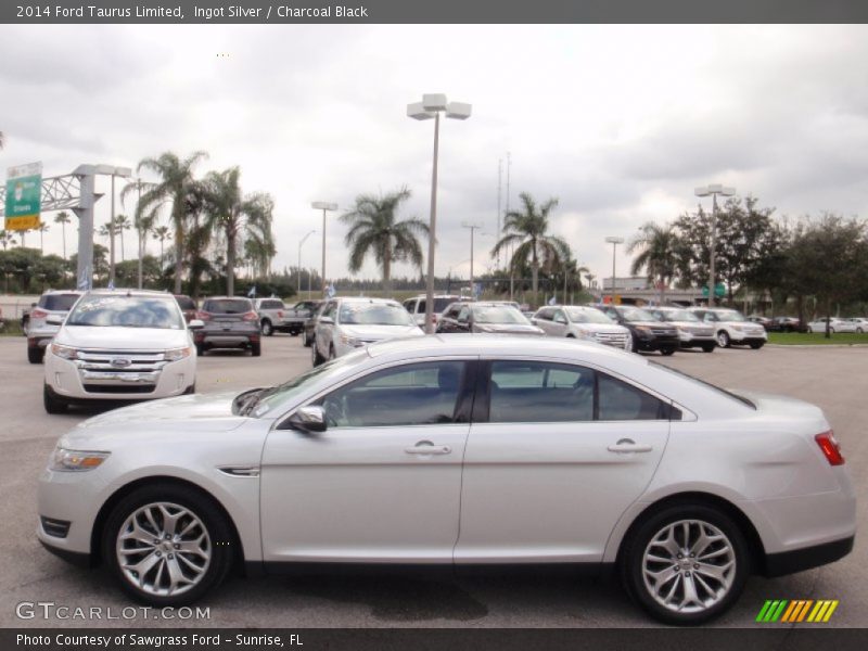 Ingot Silver / Charcoal Black 2014 Ford Taurus Limited