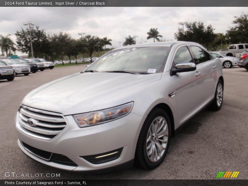 Ingot Silver / Charcoal Black 2014 Ford Taurus Limited