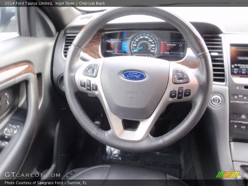Ingot Silver / Charcoal Black 2014 Ford Taurus Limited