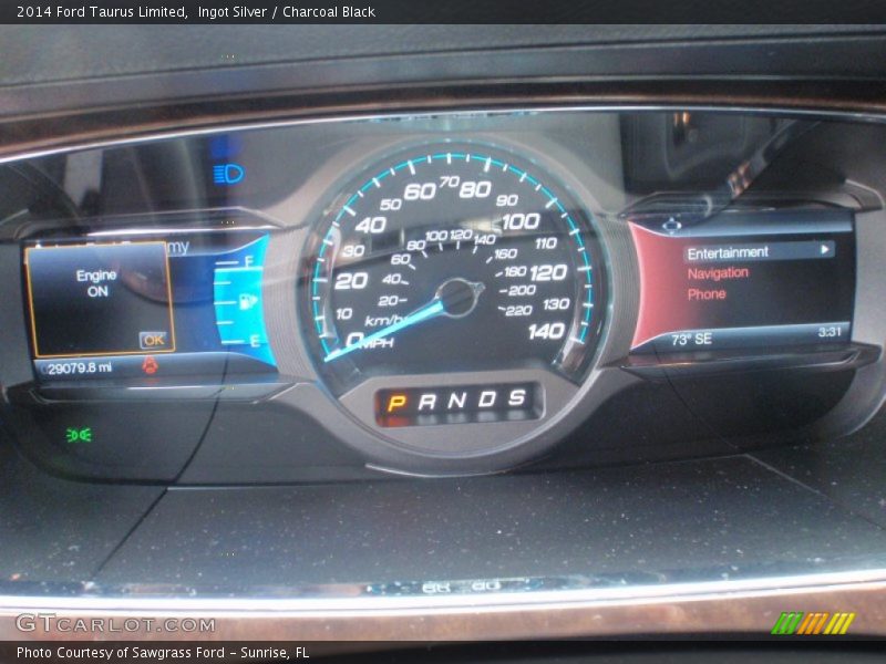 Ingot Silver / Charcoal Black 2014 Ford Taurus Limited