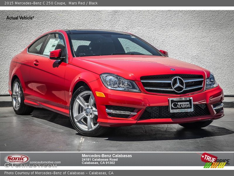 Mars Red / Black 2015 Mercedes-Benz C 250 Coupe