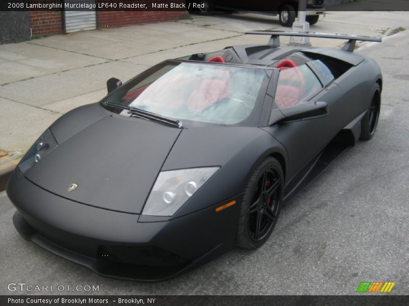 Matte Black / Red 2008 Lamborghini Murcielago LP640 Roadster