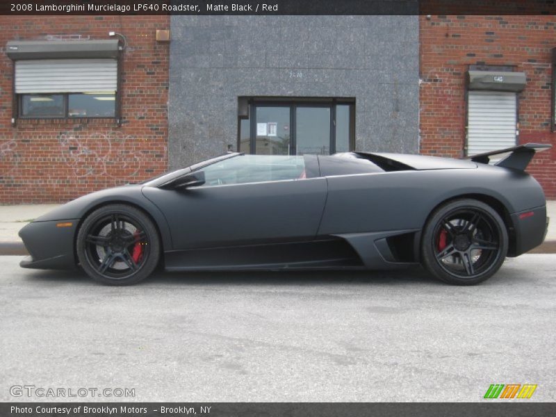 Matte Black / Red 2008 Lamborghini Murcielago LP640 Roadster