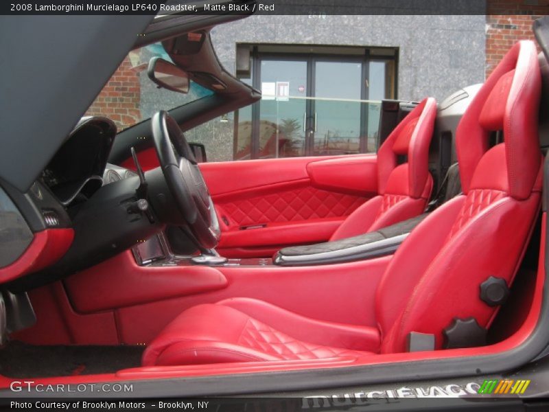 Matte Black / Red 2008 Lamborghini Murcielago LP640 Roadster