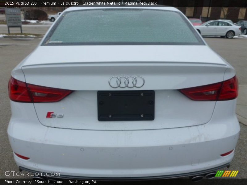 Glacier White Metallic / Magma Red/Black 2015 Audi S3 2.0T Premium Plus quattro