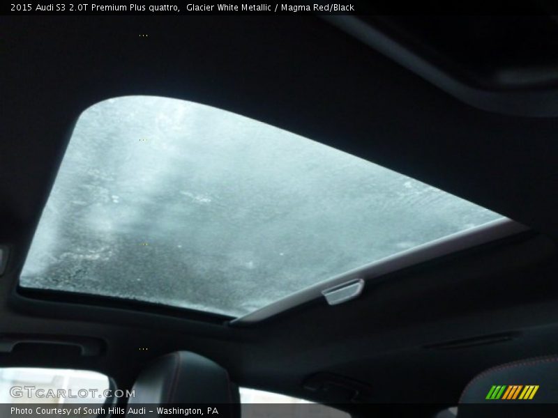 Glacier White Metallic / Magma Red/Black 2015 Audi S3 2.0T Premium Plus quattro