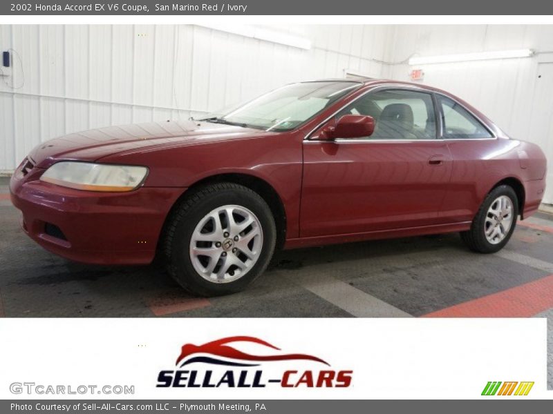 San Marino Red / Ivory 2002 Honda Accord EX V6 Coupe
