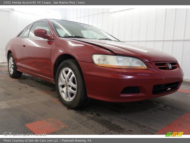 San Marino Red / Ivory 2002 Honda Accord EX V6 Coupe