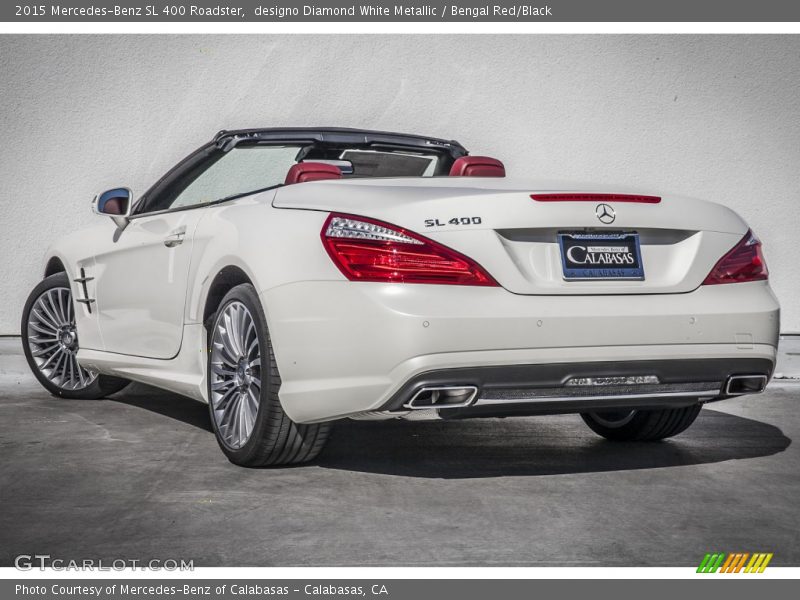 designo Diamond White Metallic / Bengal Red/Black 2015 Mercedes-Benz SL 400 Roadster