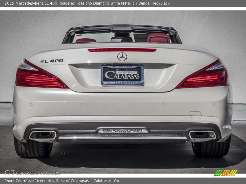 designo Diamond White Metallic / Bengal Red/Black 2015 Mercedes-Benz SL 400 Roadster