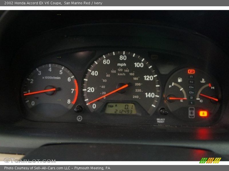 San Marino Red / Ivory 2002 Honda Accord EX V6 Coupe