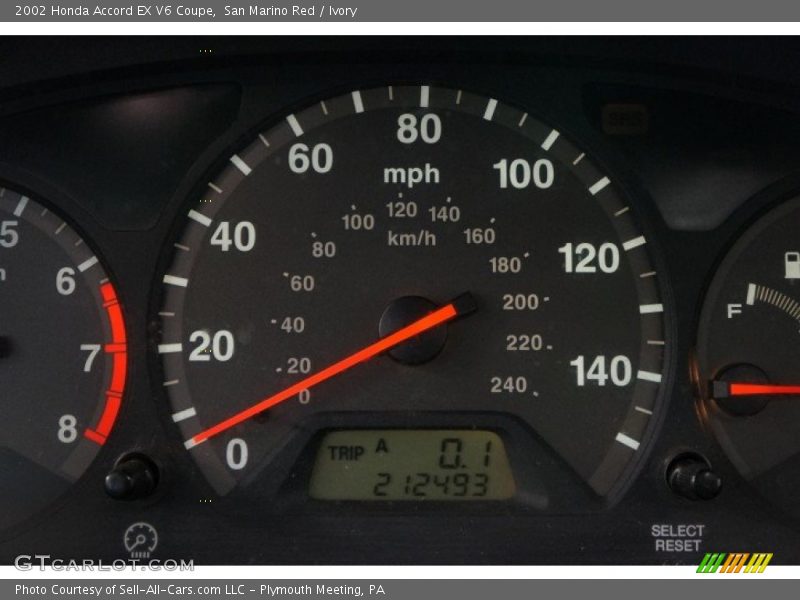 San Marino Red / Ivory 2002 Honda Accord EX V6 Coupe