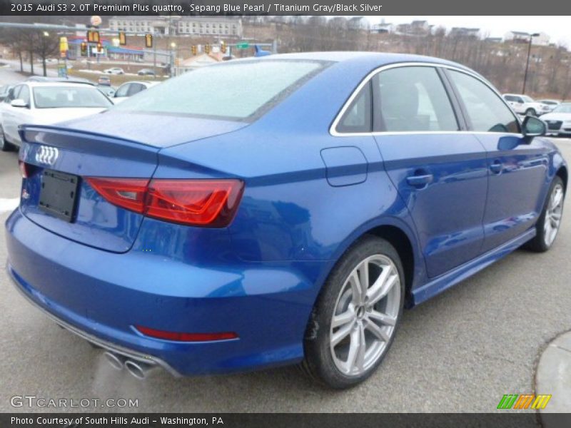 Sepang Blue Pearl / Titanium Gray/Black Silver 2015 Audi S3 2.0T Premium Plus quattro