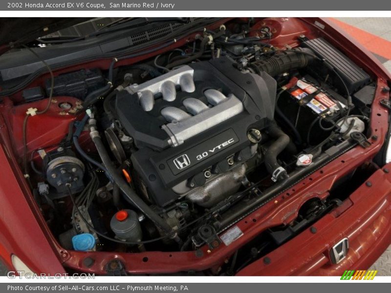 San Marino Red / Ivory 2002 Honda Accord EX V6 Coupe