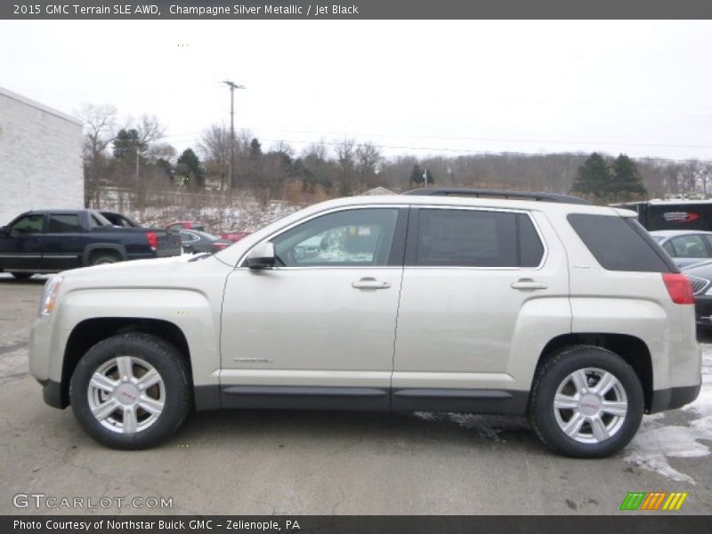Champagne Silver Metallic / Jet Black 2015 GMC Terrain SLE AWD