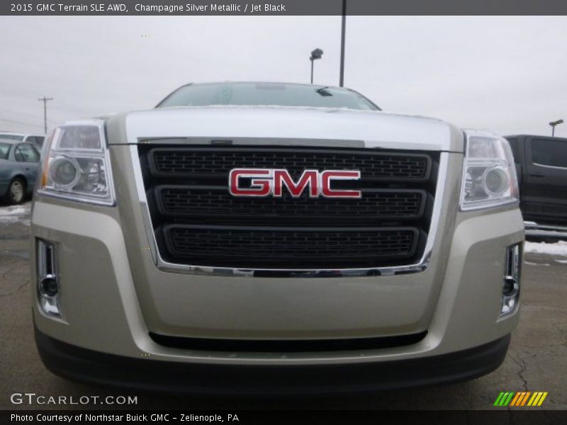 Champagne Silver Metallic / Jet Black 2015 GMC Terrain SLE AWD
