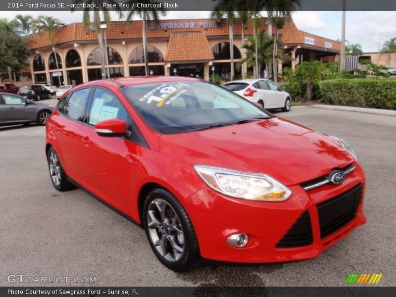 Race Red / Charcoal Black 2014 Ford Focus SE Hatchback