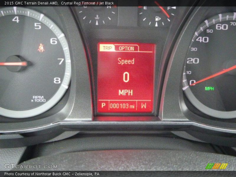Crystal Red Tintcoat / Jet Black 2015 GMC Terrain Denali AWD