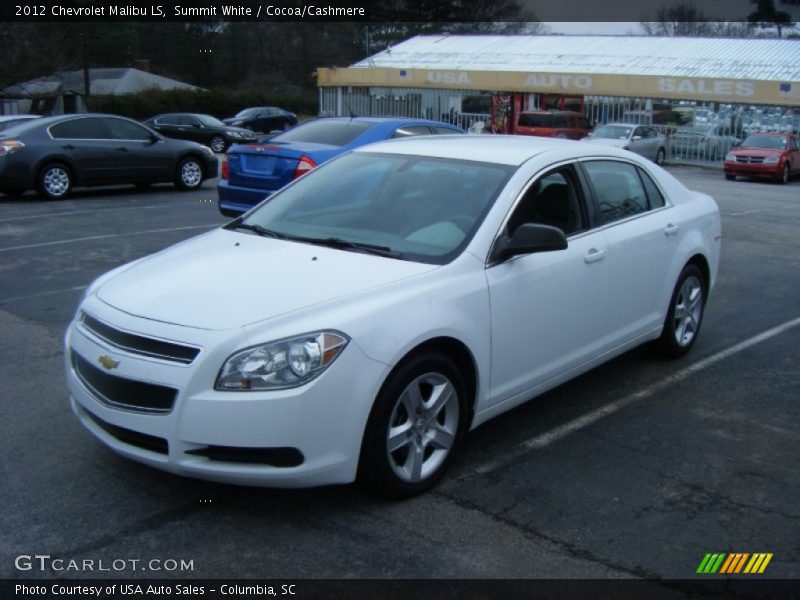 Summit White / Cocoa/Cashmere 2012 Chevrolet Malibu LS