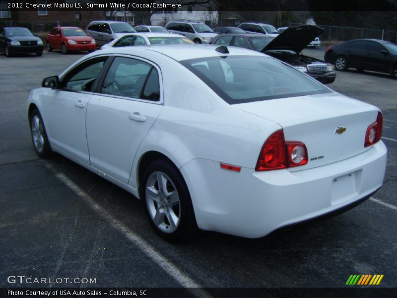 Summit White / Cocoa/Cashmere 2012 Chevrolet Malibu LS