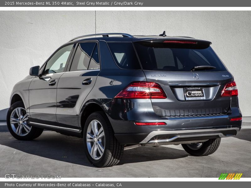 Steel Grey Metallic / Grey/Dark Grey 2015 Mercedes-Benz ML 350 4Matic