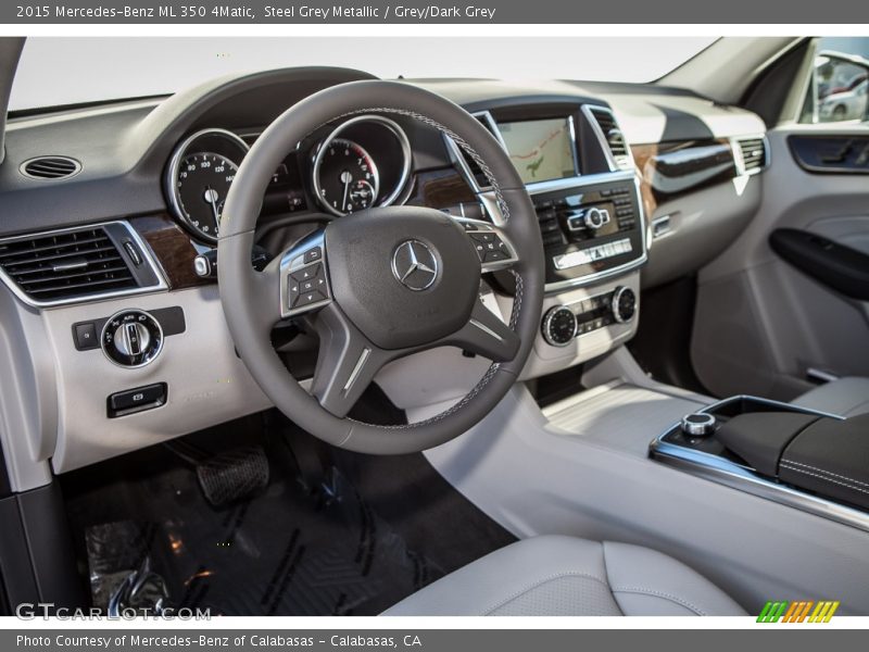 Steel Grey Metallic / Grey/Dark Grey 2015 Mercedes-Benz ML 350 4Matic