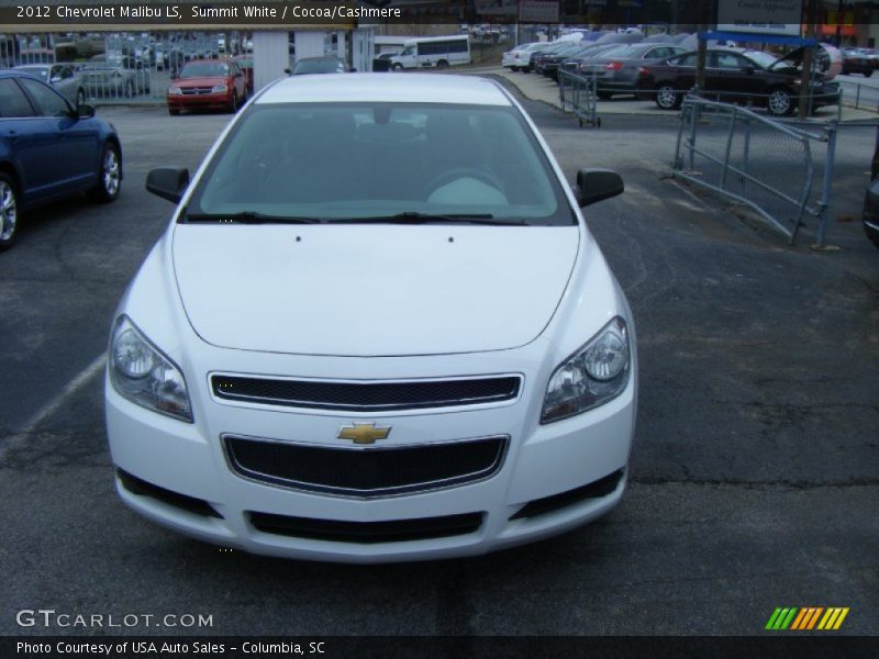 Summit White / Cocoa/Cashmere 2012 Chevrolet Malibu LS