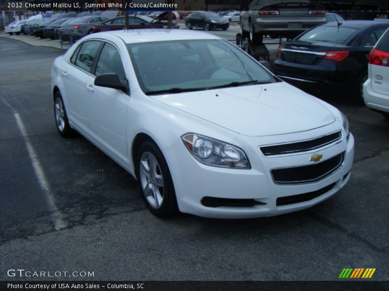 Summit White / Cocoa/Cashmere 2012 Chevrolet Malibu LS