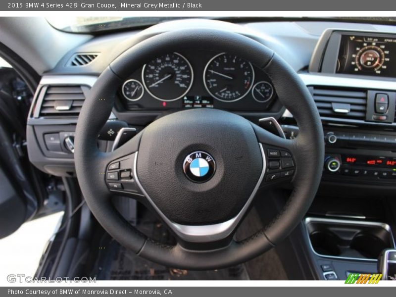 Mineral Grey Metallic / Black 2015 BMW 4 Series 428i Gran Coupe