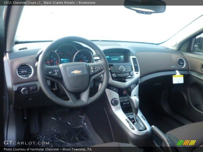 Black Granite Metallic / Brownstone 2015 Chevrolet Cruze LT