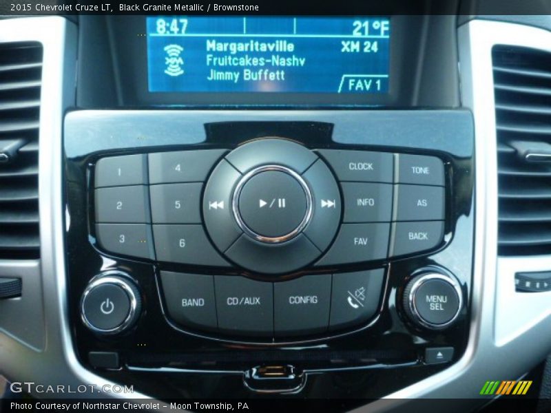 Black Granite Metallic / Brownstone 2015 Chevrolet Cruze LT
