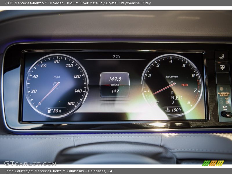Iridium Silver Metallic / Crystal Grey/Seashell Grey 2015 Mercedes-Benz S 550 Sedan