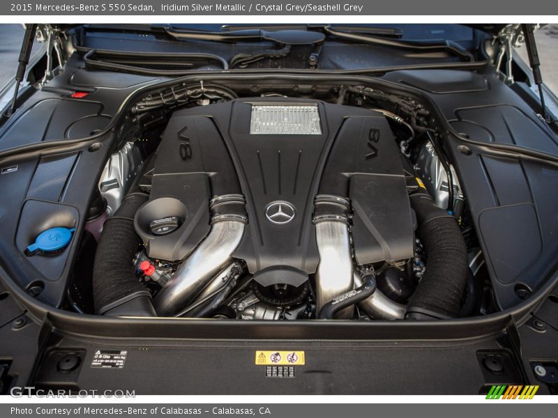 Iridium Silver Metallic / Crystal Grey/Seashell Grey 2015 Mercedes-Benz S 550 Sedan