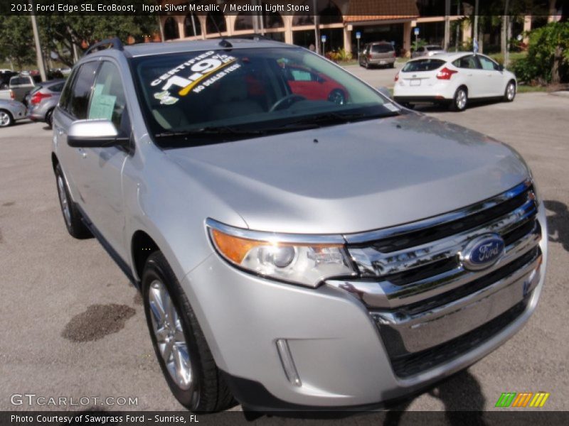 Ingot Silver Metallic / Medium Light Stone 2012 Ford Edge SEL EcoBoost