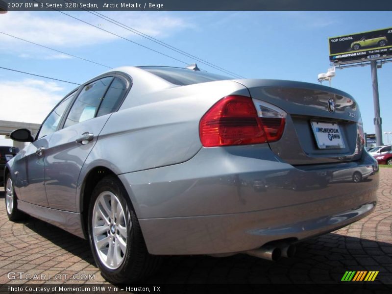Arctic Metallic / Beige 2007 BMW 3 Series 328i Sedan