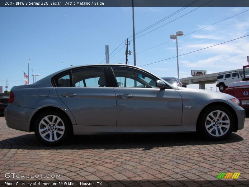 Arctic Metallic / Beige 2007 BMW 3 Series 328i Sedan