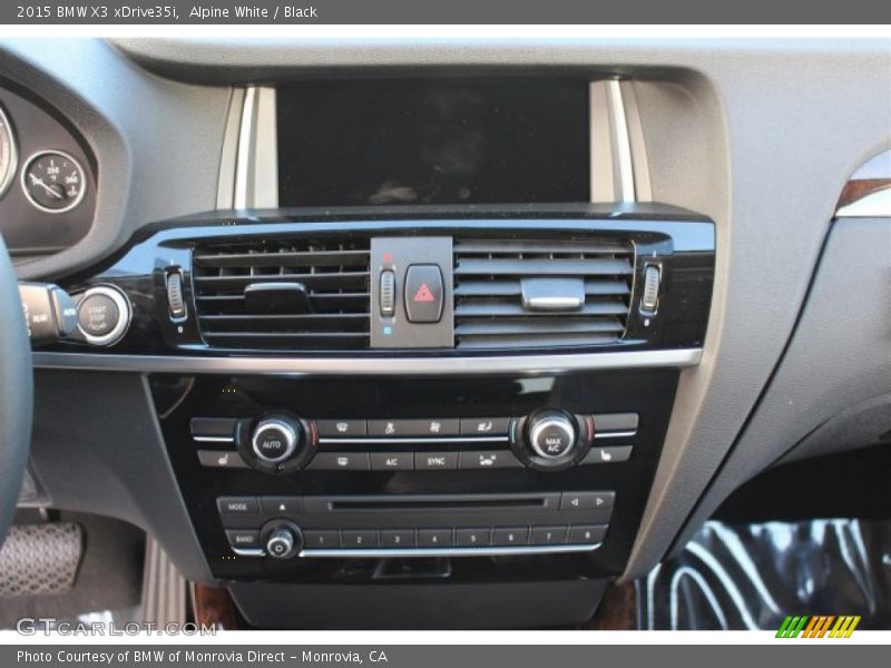 Alpine White / Black 2015 BMW X3 xDrive35i