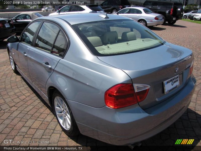 Arctic Metallic / Beige 2007 BMW 3 Series 328i Sedan