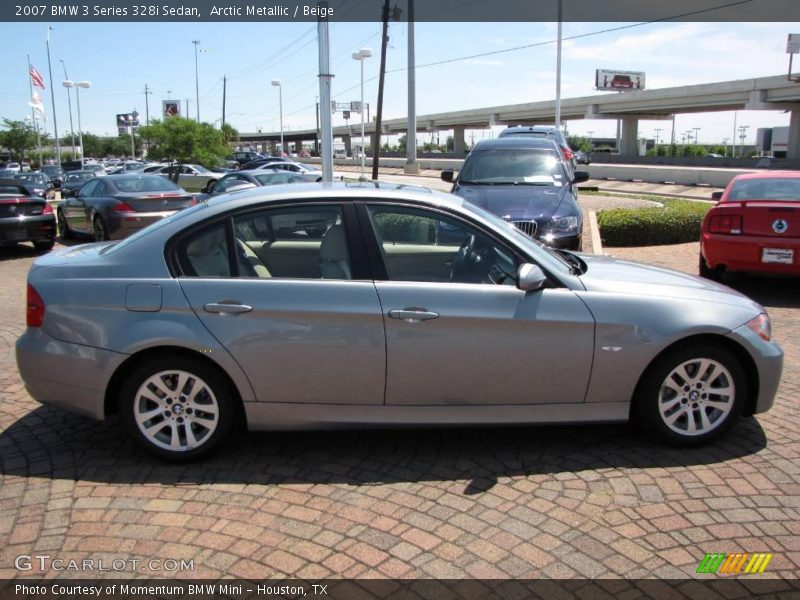 Arctic Metallic / Beige 2007 BMW 3 Series 328i Sedan